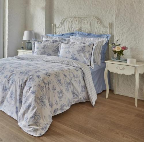 Parisien Çift Kişilik Percale Nevresim Takımı Mavi