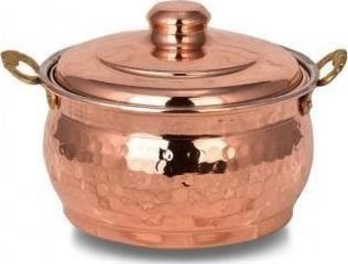 Mini Güveç Tencere 3 No 14 Cm El Dövme Kırmızı Turna8176-1
