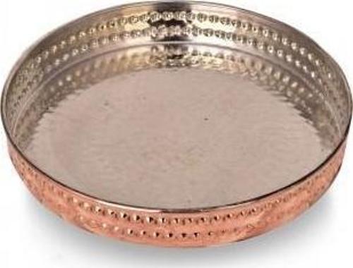 Sultani Yuvarlak Fırın Tepsisi 30 Cm El Dövme Kırmızı Turna4852-1