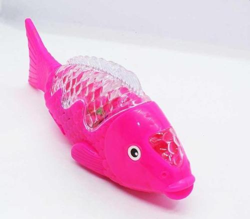 Sesli Işıklı Yürüyen Hareketli Oyuncak Balık Pembe