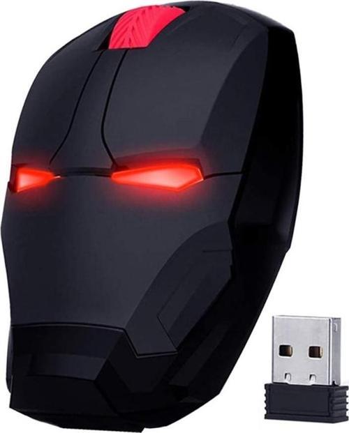 Kablosuz Iron Man Mouse 2.4G Optik - Silver