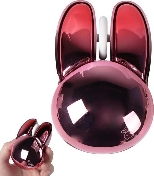 Kablosuz Mouse, Sevimli Tavşan Bluetooth Çift Mod, Küçük - Kırmızı