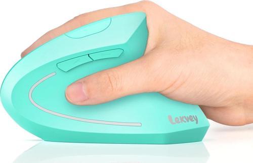 Dikey Kablosuz Ergonomik Mouse, Şarj Edilebilir 2.4G Optik - Yeşil
