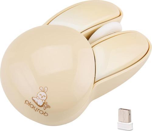 Sevimli Tavşan 2.4G Kablosuz Sessiz Mouse - Bej Tavşan