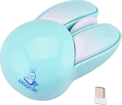 Sevimli Tavşan 2.4G Kablosuz Sessiz Mouse - Mavi Tavşan