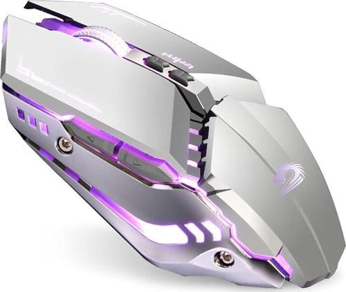 T12 Kablosuz Oyun Mouse Şarj Edilebilir, 2.4G Sessiz Optik - Gümüş