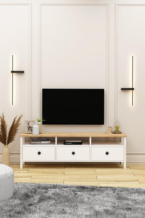Avmpark Remy Tv Ünitesi 150 cm Sepet-Beyaz Alt Modül