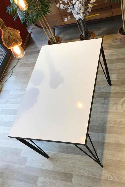 Beyaz Düz 120 x 80 Tek Masa 