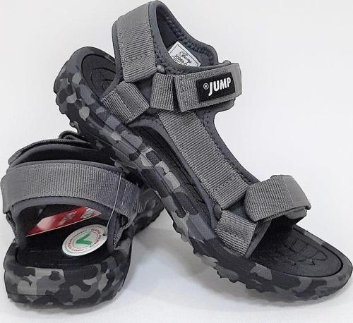 30066 Gri Cırtlı Rahat Erkek Çocuk Sandalet
