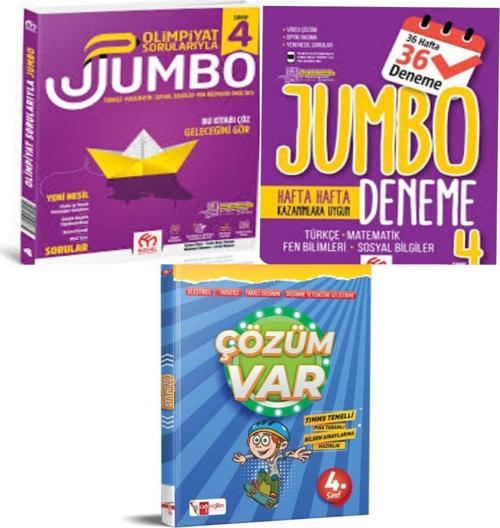 4.Sınıf Olimpiyat Sorularıyla Jumbo Soru Bankası+Tüm Dersler Deneme Ve Çözüm Var