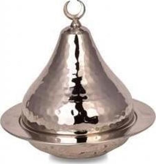 Heybeli Şekerlik 14 Cm El Dövme Nikel Turna5824-2