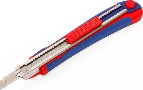 WP212010 9MM Ağır Hizmet Paslanmaz Çelik Kasa Yedek Kartuşlu Maket Bıçağı + 2 Adet Yedek Bıçak