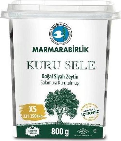 Siyah Zeytin Kuru Sele 800 Gr. Pet 321-350 (6'lı)