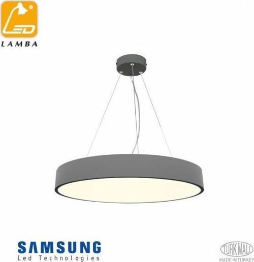 Daire Sarkıt Aydınlatma - 80cm - Beyaz Işık - Antrasit Kasa