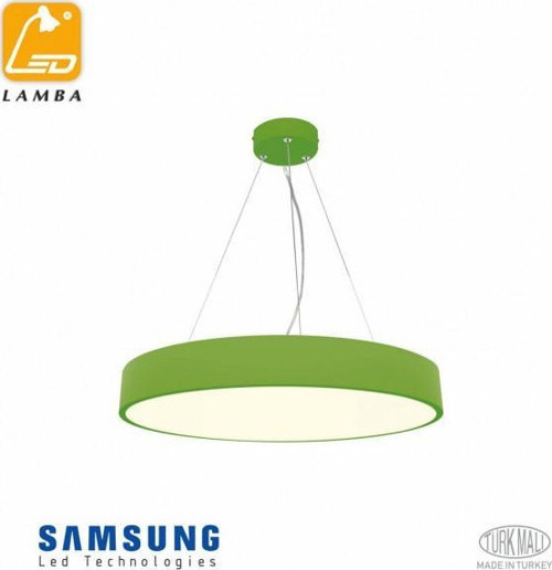 Daire Sarkıt Aydınlatma - 40cm - Gün Işığı - Yeşil Kasa