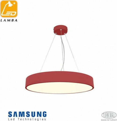 Daire Sarkıt Aydınlatma - 40cm - Gün Işığı - Kırmızı Kasa