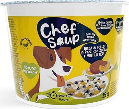 Tavuk Yaban Mersini Bal Kabaklı Küçük ve Orta Irk Köpekler İçin Hazır Çorba 25 Gr