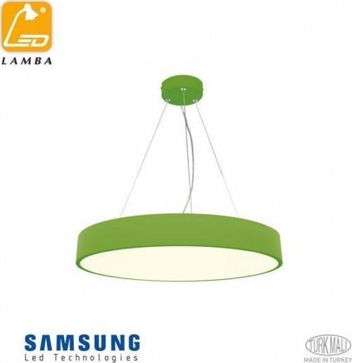 Daire Sarkıt Aydınlatma - 40cm - Doğal Işık - Yeşil Kasa