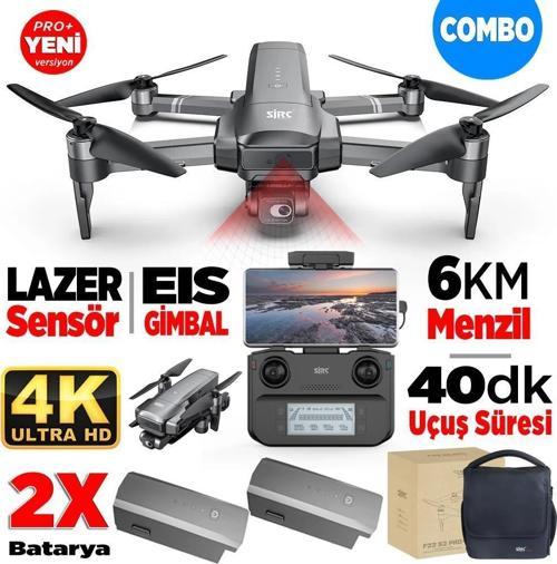 F22 S2 Pro+ Combo 4K Kameralı Drone Seti - 2Batarya+6KM Menzil+Çarpışma Sensörü+40 Dakika Uçuş Süresi+Çanta+EIS Gimbal