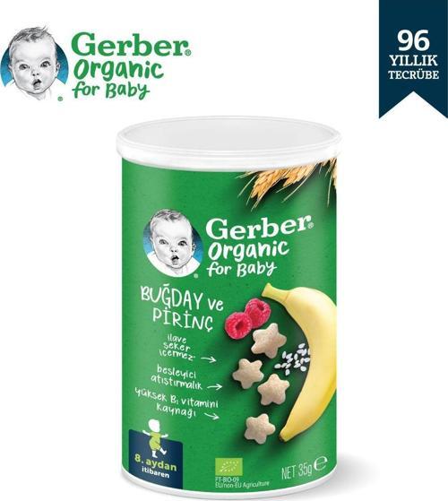 Organik Pirinçli Buğdaylı Muzlu Bebek Atıştırmalığı 35g