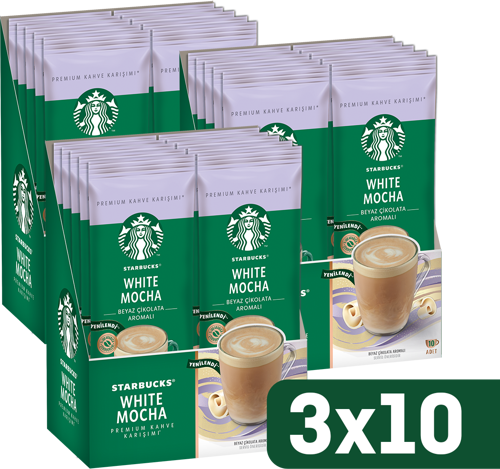 White Mocha Premium Kahve Karışımı 3 x 10'lu Paket (10x24g)