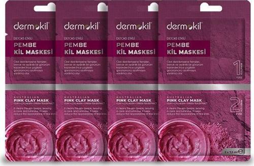 DETOKS ETKİLİ PEMBE KİL MASKESİ*4'lü SET