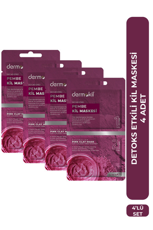 Detoks Etkili Pembe Kil Maskesi 4'lü Set