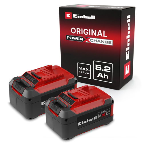 PXC Twinpack 5.2 Ah Power X-Change Akü (Li-Ion, 18 V, 2 x 5.2 Ah, tüm Power X-Change cihazları ile uyumlu, Aktif Akü Yönetim Sistemi) - 4511526