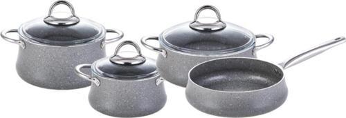 Bio Granit Bereket 7 Parça Tencere Seti Grey