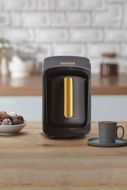 Pottoman 1862h 5 Fincan Kapasiteli Bol Köpüklü Türk Kahve Makinesi, Antrasit Gold