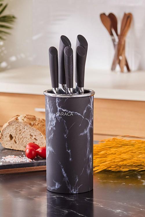 Black Marble 6 Parça Bıçak Seti