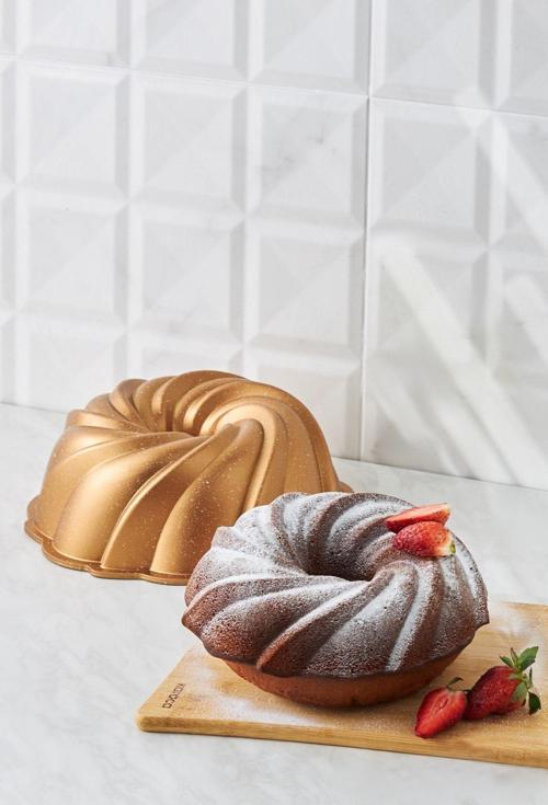 Cake Pro Pare Döküm Kek Kalıbı Gold 24 Cm