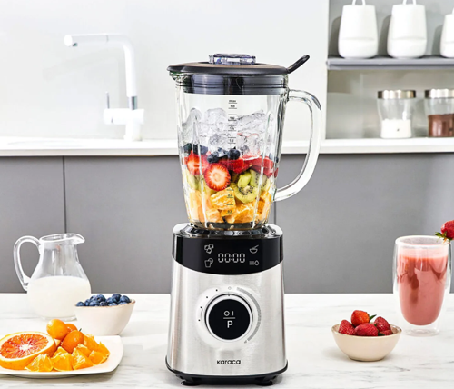 Dijital Ekran Inox Smoothie Blender Silver 1800W