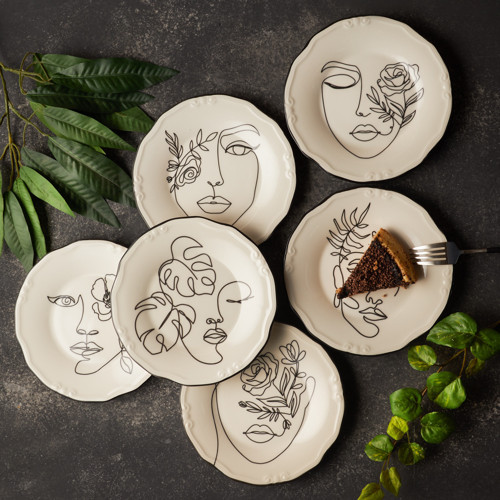 Face 6 Kişilik Pasta Takımı 21 cm