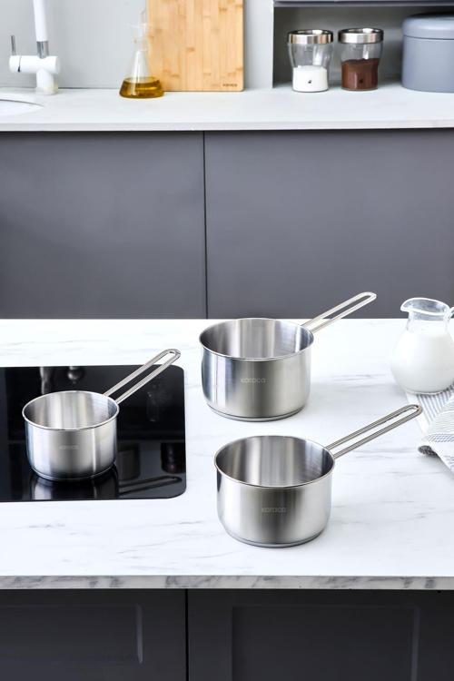 Fiorino İndüksiyon Tabanlı 3 Parça Mini Sütlük Set
