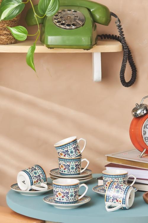 Beylerbeyi 6 Kişilik Kahve Fincan Takımı 80 Ml