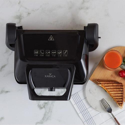 Future Plus Bio Diamond Antibakteriyel Black Izgara Ve Tost Makinesi