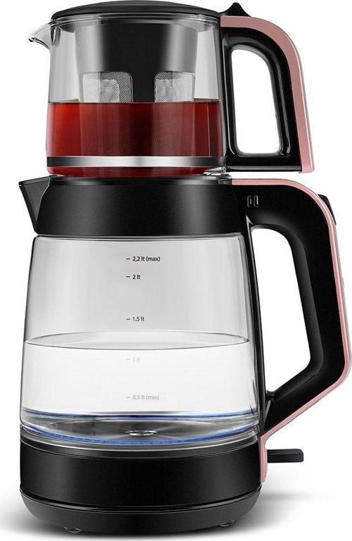 Glass Tea XL 2in1 Rose Gold Cam Çay Makinesi