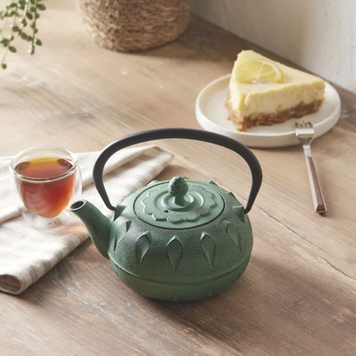 Greenish Döküm Demlik-Teapot 600 ml Yeşil