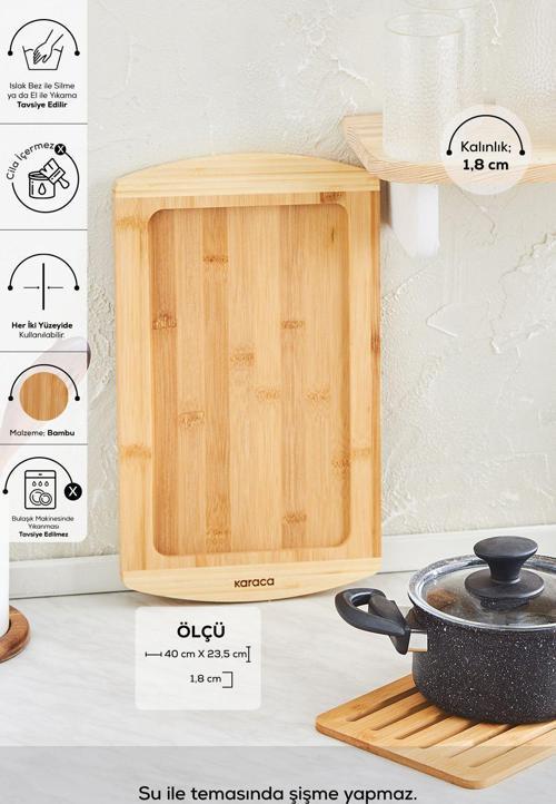 Güz 3 In 1 Bambu Nihale/Sunum/Kesme Tahtası