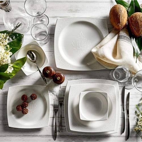 Lady 6 Kişilik Yemek Takımı Kare