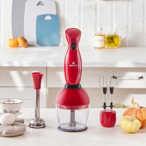 Profoodmix 3'lü Blender Set 1000W Kırmızı