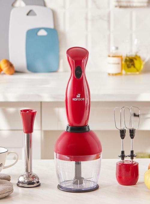 Profoodmix 3'Lü Blender Set Kırmızı 1000W
