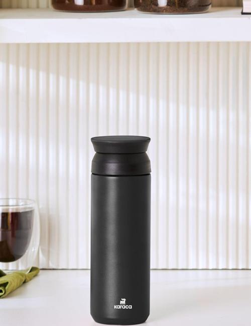 Rainbow Siyah Paslanmaz Çelik Termos 500Ml (8 Saate Kadar Sıcak/Soğuk Tutma)