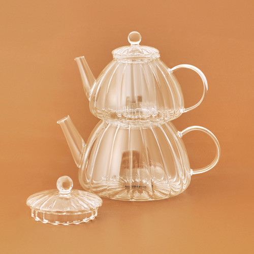 Lori Borosilikat Mini Cam Çaydanlık 0,6L & 1,2L