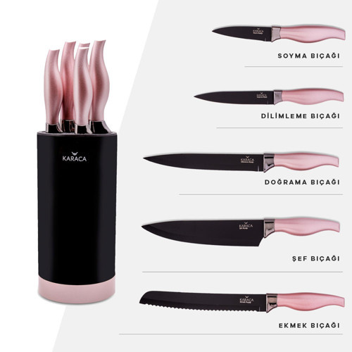 Rosegold 6 Parça Bıçak Seti