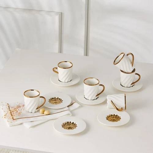 Set 6 Kişilik Kahve Fincan Takımı 80 ml