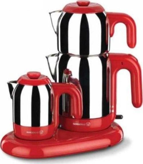 Kor A353-01 Mia Inox-Kırmızı Çay Kahve Makinesi