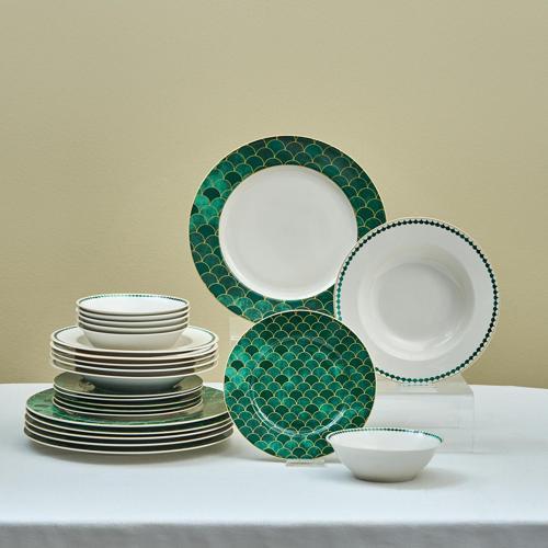 Forever Bone Zümrüt 24 Parça 6 Kişilik Yemek Takımı