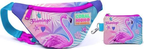 Flamingo Baskılı Bel Çantası Seti - Kız Çocuk